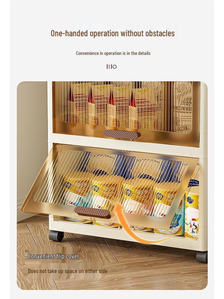 Stackable Flip-Top Clothes Cabinet with Wheels - Large Folding Storage Box with No Assembly Required