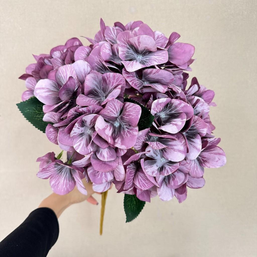 Hydrangea Flowers Silk Realistic Bouquet For Wedding Decor Photo Props Gift