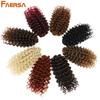 14 Inch Marshmallow Afro Curl Crochet Hair SyntheticTwist Braid Kinky Curly Braiding Hair Extensions Ombre Blonde For Black Women