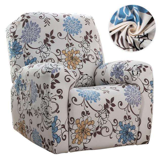 Floral Recliner Sofa Furniture Cover Stretch Reclining Sofa Furniture Slipcovers For Family Room Detachable Lazy Boy Relax Armchair Cover Home Decor