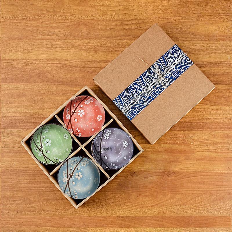 Ru Han Underglaze Ceramic Bowl & Chopstick Gift Set
