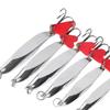 6pcs Fishing Tackle Fishing Baits Spoons 7-28g Metal Lures with Hook S Shaped Fishing Lure Spinner Baits