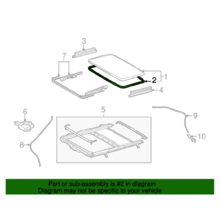 Replacement Seal Strips Automotive Accessories Easy Installation Sunroof Weatherstrip Seal Gasket for 2005-2017
