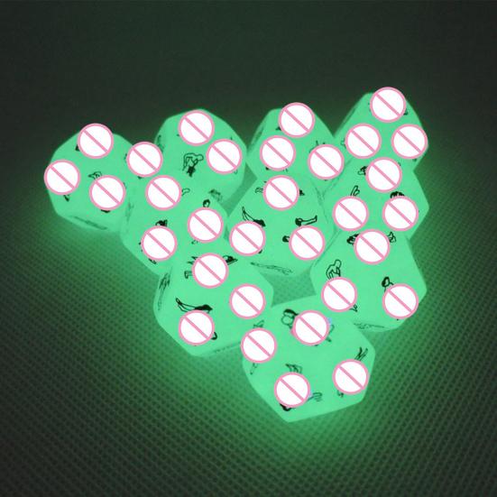 Juego de dados reutilizables sexis de 1/2/4/5 Uds., diseño luminoso y emocionante, juguete complicado para Club nocturno para diversión sin fin