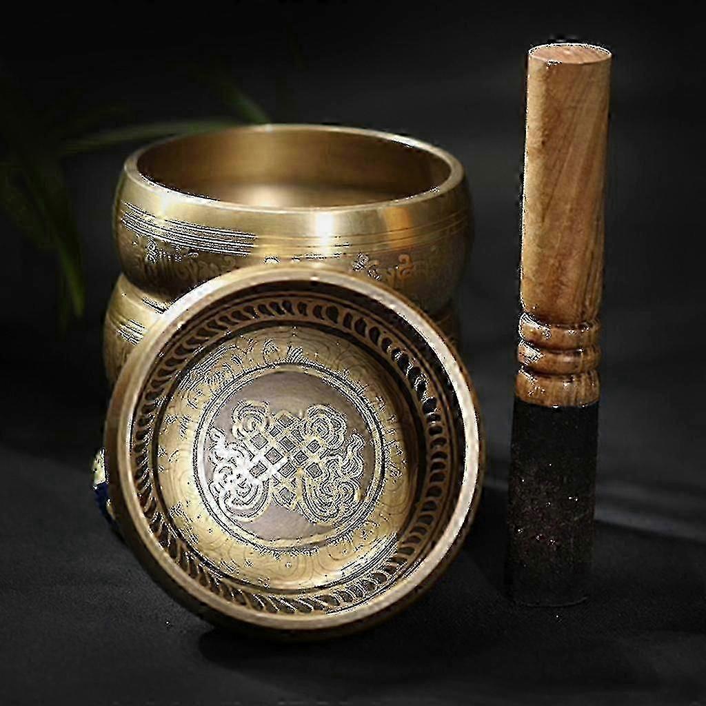 Handmade Buddha Sound Bowl Kit Sound Accessory Praying Supplies-ZZY