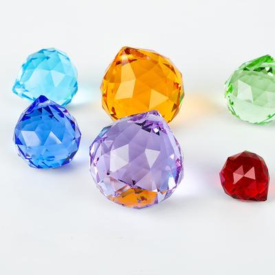 20MM Crystal Ball Prism Suncatcher Colorful Chandelier Pendant Rainbow Maker Sun Catcher DIY Bead Curtain Hanging Xmas Ornament