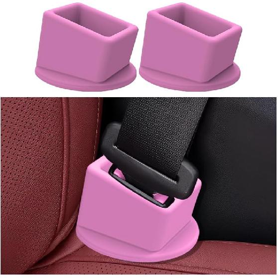 HZEL Car Seat Belt Buckle Holder, 2PCS Silicone Easy Access Vehicle Seatbelt Booster, Automotive Safetybelt Fixer Accessories To Make Buckling