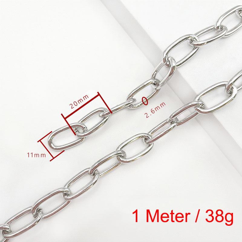 1 Meter Aluminum O-Shaped Twist Double Chain for DIY Necklace Bracelet Jewelry Making Clothing Bag Component Accessory Supplies
