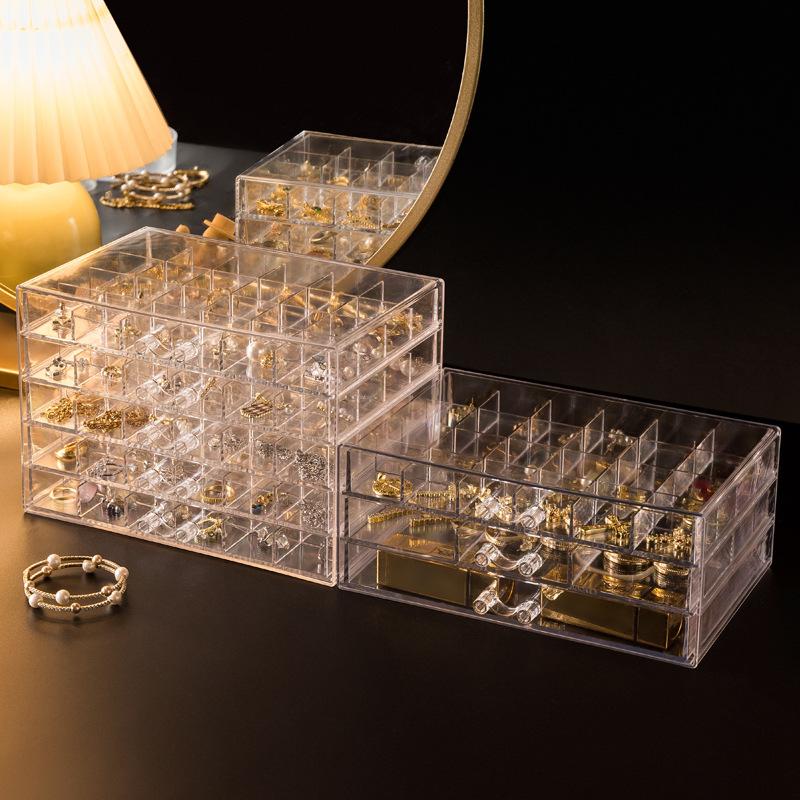 Jewelry Storage Box Multi-layer Large-capacity Dust-proof Household Jewelry Box Anti-oxidation Stud Earrings Earrings Box