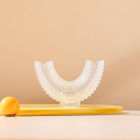 Convenient Baby Toothbrush Safe Use Silicone 360 Degree U-shaped Baby Tooth Brush for Daily Use