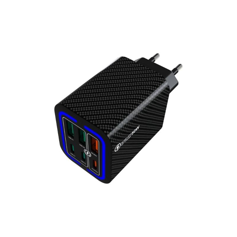 USB Fast Charging Block,36W PD20W 6 Port USB Wall Charging Brick,Power Adapter Multiport Charging Plug