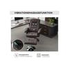 Massage Armchair with PU Padding and Footrest, Equipped with a 5-point Massage Mechanism, Brown.