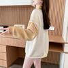 Fake Two Piece Sweatshirt for Women Autumn New Style Loose Design College Style Niche Pullover Long Sleeves