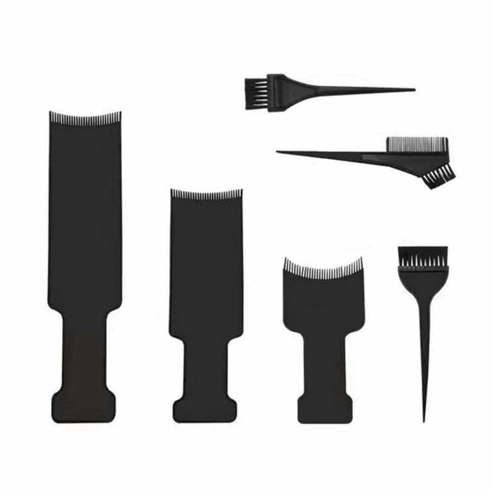 6Pcs/Set Dual-Sided Hair Applicator Brush Hair Highlight Dyeing Board Plate  Hairdresser