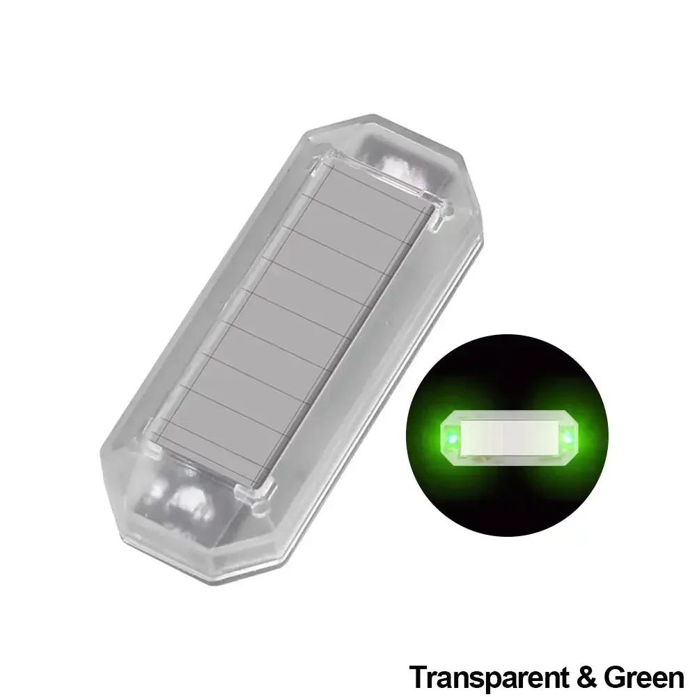 Mini LED Solar Power Bil Varningsljus Natt Säkerhet Simulerat larm Trådlös Stöldskyddslampa Strobe Dummy Larmlampa