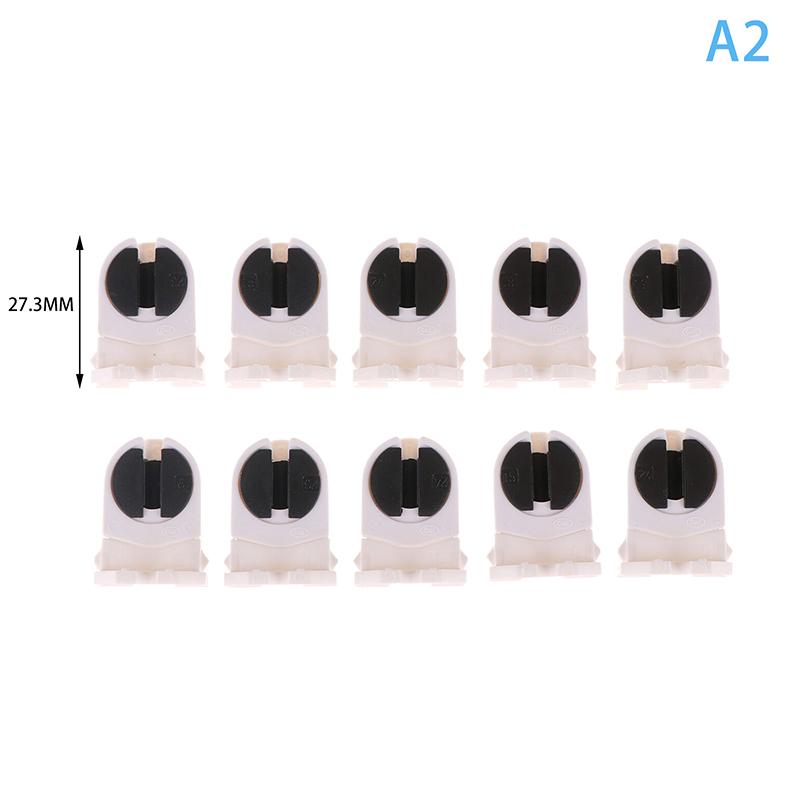 10Pcs Home T5 Light Holder G5 Base Non-Shunted Heat-Resistant Lamp Socket Ac500V 2A For Led Fluorescent Light Tube Holder