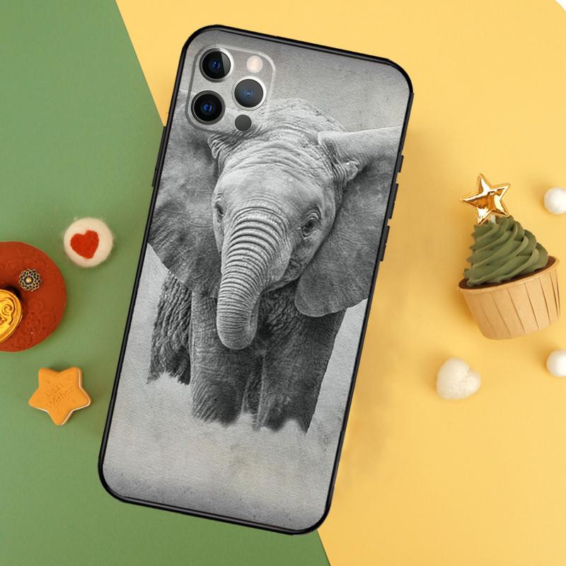 Elephants Colored Case For iPhone 13 12 Mini 11 14 16 15 Pro Max 7 8 Plus X XR XS Max Back Cover