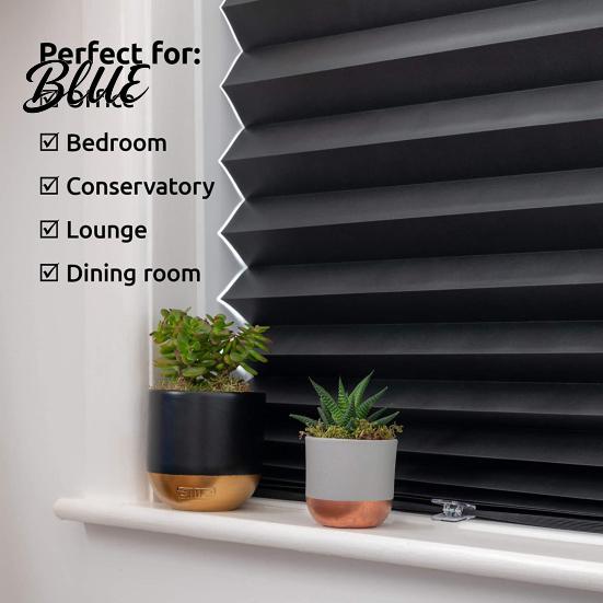 Blackout Window Blinds Strong Adhesive Stick on to Size Cordless Cut Temporary No Tape Drill