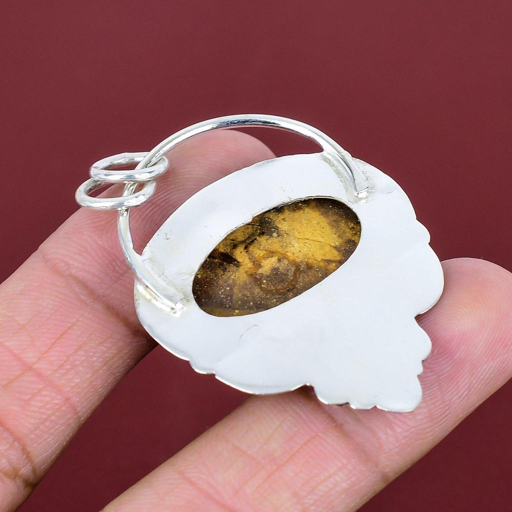 Ethopian opal in boulder opal pendant flower pendant awesome gemstone jewelry 925 sterling silver pendant handmade jewelry anniversary gifts