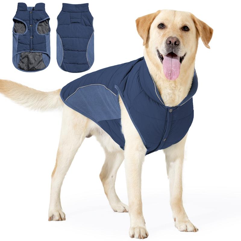 

Dog Winter Jacket Pet Vest Thickened Waterproof Windproof Warm Big Dog Clothes S