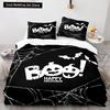 Halloween Boo King Queen Duvet Cover Cartoon Eyes Bedding Set for Kids Teens Adults Little Monster Ghost Polyester Quilt Cover