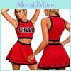 Cheerleader Uniform With Polyester Fabric For Cosplay And Performance Use