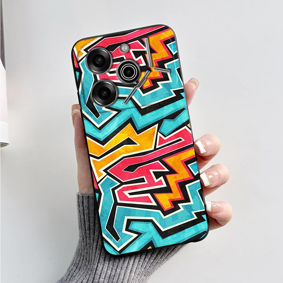 phone Case For Tecno Pova 6 Pro 5G Soft Silicone Back Cover For Tecno Pova 6 5G Case Cute Cartoon Protection Phone Cover Coque