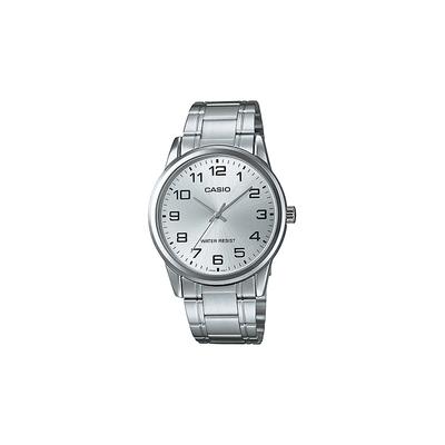 Waterproof and Versatile Quartz Movement Stainless Steel Strap Japanese and Korean Watch Men's Watch Silver Dial MTP-V001D-7B
