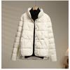 Womens Lightweight Short Down Jacket Stand Collar Slim Fit White Duck Winter Coat