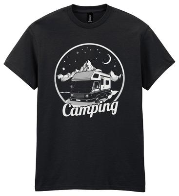 Camping Motorhome T-Shirt Campervan Lovers Nature Unisex Men Womens Retro Gift