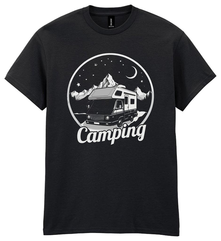 Camping Motorhome T-Shirt Campervan Lovers Nature Unisex Men Womens Retro Gift