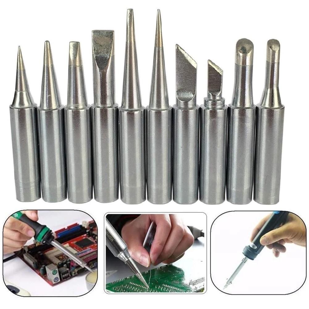 10pcs 900M Soldering Iron Tips Set Compatible with 936 937 907 and Various Other Models Except 3010 XTS for Electronics Repair