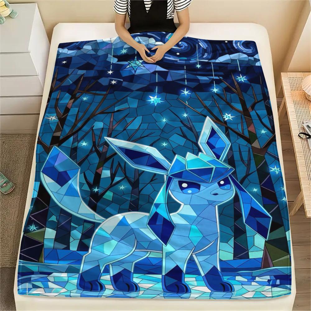 Pokemon Home Bedroom Essential Printed Blanket, Cozy Flannel Blanket Adapt To Picnic Gathering and Travel.-TING