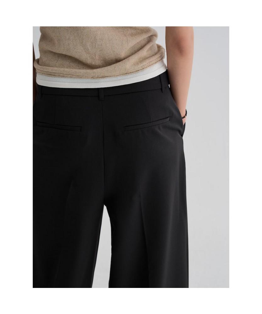 8SECONDS July Daily Single-Pleat Wide Slacks (Short) Black