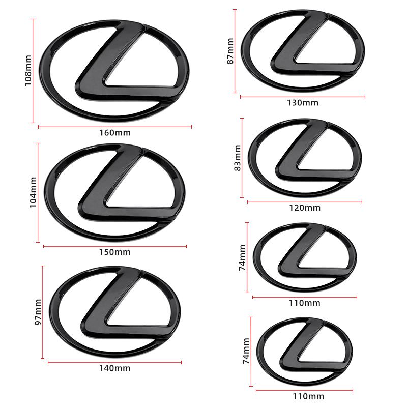 3D ABS Bil Frontgrill Bak Bagasjerom Emblem Erstatningsklistremerke for Lexus GS GX IS LS LX NX RX RX RX270 Ct200h IS250 ES 220D IS300