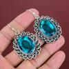 Faceted Indicolite Earring Handmade Jewelry Top Quality Gemstone Earring 925 Sterling Silver Earring Dainty Indicolite Jewelry Gifts For Her