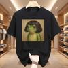 Lustige Frosch Grafikdruck T-Shirts für Herren Sommer Lässig Locker Streetwear Oberteile Damen Rundhals S