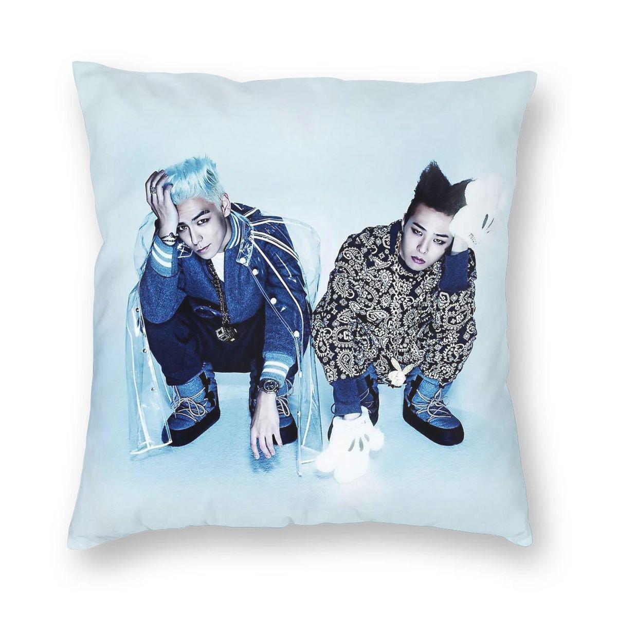 

Bigbang Top & G-Dragon Квадратная наволочка Полиэстер Лен Бархат Креативный Декор на молнии Наволочка для диванной подушки 12x12Inch