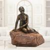 Dinamarca Dinamarquesa Pequena Sereia Cor Bronze Resina Ornamentos Decorações Fofas Para Casa Sala de Estar Decoração de Casa Luxo Decoração de Jardim