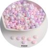 6mm Cream Macaron Pearlescent Glass Abacus Beads for DIY Jewelry & Hair Accessories