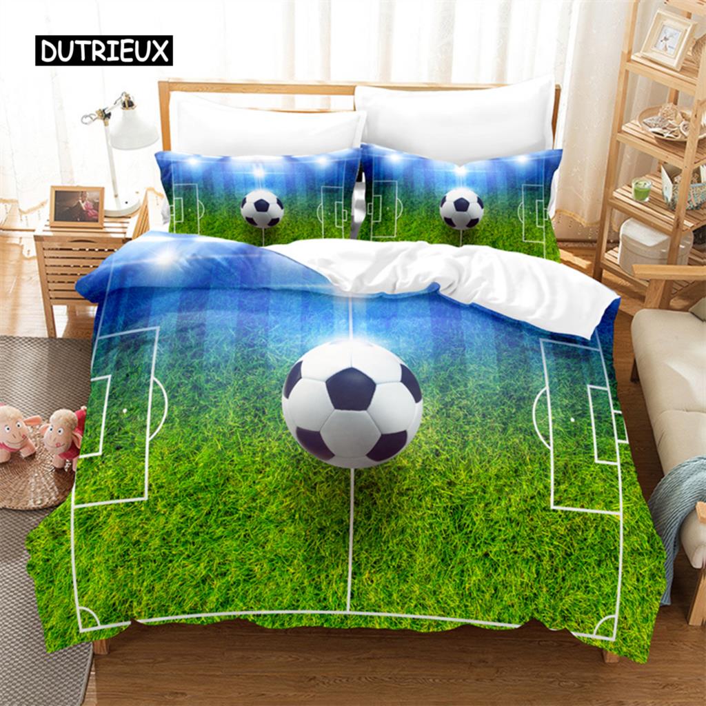 

Футбольный комплект постельного белья Спортивный комплект постельного белья для мальчиков Пододеяльник King Quilt Cover Пододеяльник для молодежи Детский комплект постельного белья с двуспальной кроватью EU single(135x200cm)