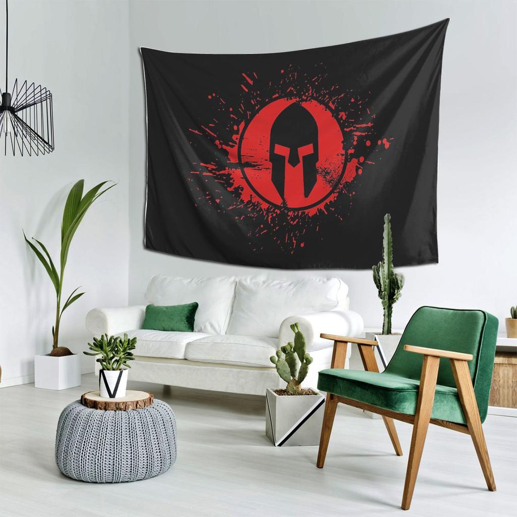 Spartan Race Tapestry Decor Art Aesthetic Tapestries for Living Room Bedroom Home Wall Cloth Wall Hanging
