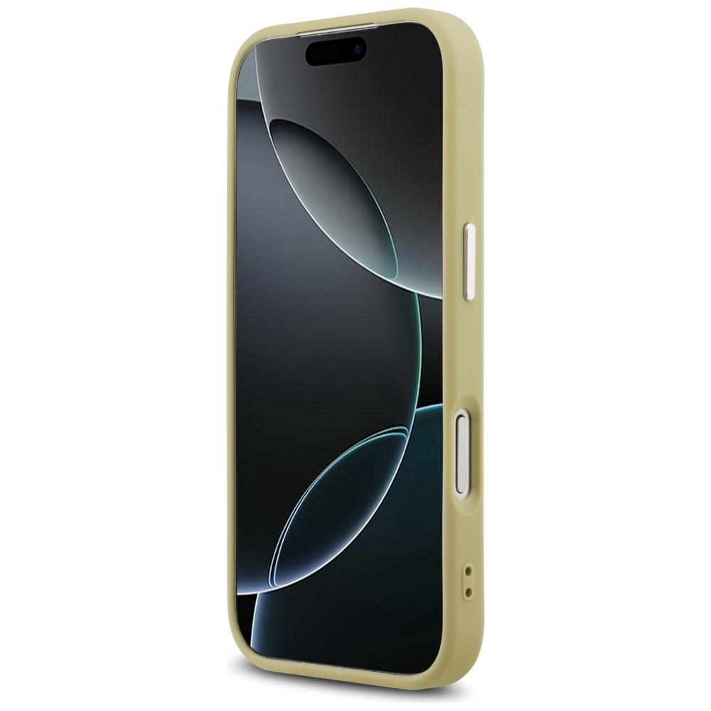 Guess Glitter Triangle Logo Magsafe Case For Iphone 17 Pro Gold Protection