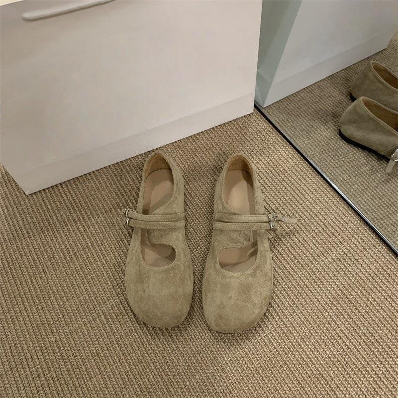

Жіночі туфлі Mary Jane на товстій підошві з круглим носком Birkenstocks, однотонні, з низьким вирізом, низькопрофільні, на пласкій підошві, туфлі-бабусі 39 абрикосовий