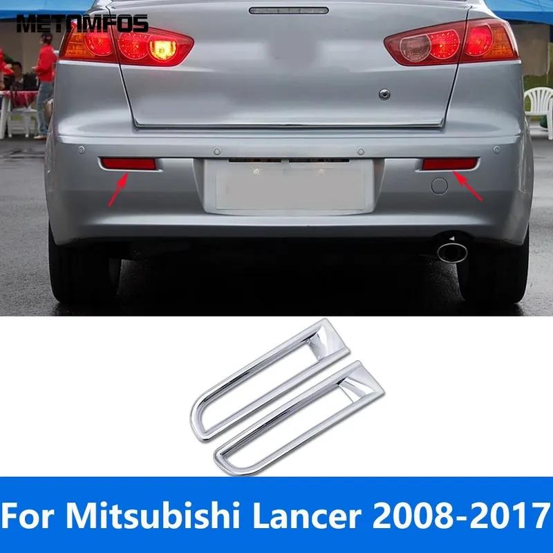 For Mitsubishi Lancer 2008-2016 2017 Chrome Fog Rear Light Lamp Cover Trim Foglight Protector Exterior Accessories Car Styling