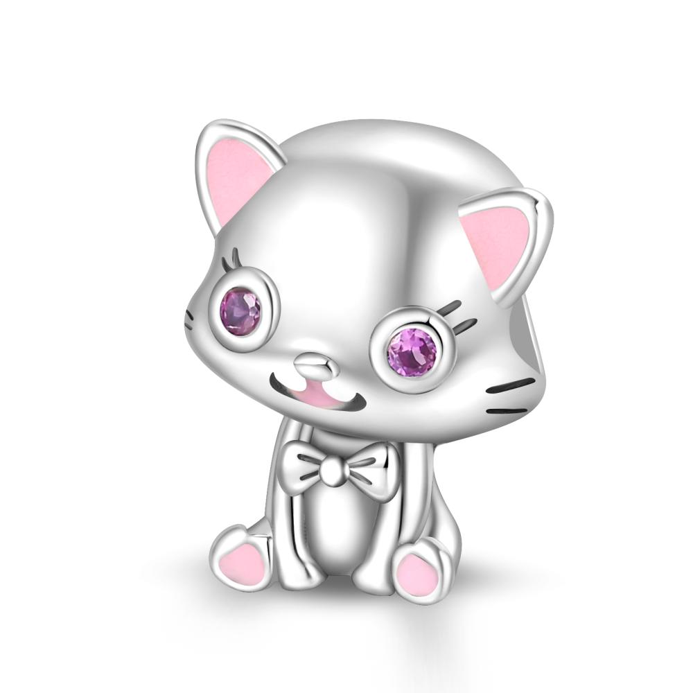 Copper Pink Elephant Animal Charm Beads Fit Charm Copper Original Bracelet For Women Jewelry Making