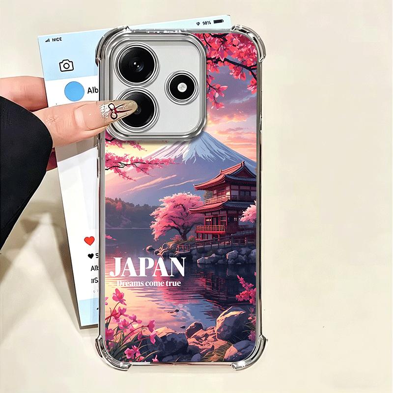 Osaka Tokyo Japan Scenery Soft Phone Case For Xiaomi Poco X7 X8 Pro Max X6 X5 X3 F8 Ultra F7 M8 M7 M5S Redmi 15C 15A 15 14C 13C