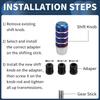 INFINAUTO Car Shift Knob 9.5cm Universal Auto Manual Car Gear Shift Knob with 3
