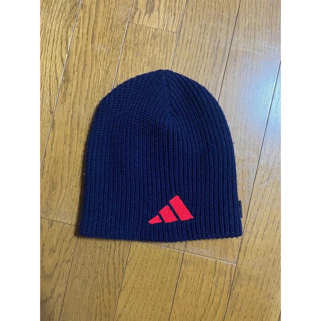 Used [Rare] 80s adidas knit hat beanie navy