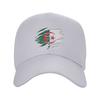 Summer Casual Baseball Cap Ripped Rip Open Algeria Flag Hiking Fishing Trucker Hat For Unisex Unisex SunProof  Trendy Baseball Cap
